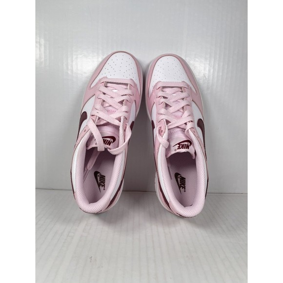 NEW Nike Dunk Low Pink Foam Red White GS CW1590-601 - Picture 6 of 8